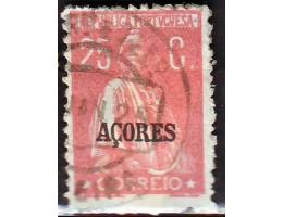 Azory 1921 Bohyně Ceres, přetisk na portugalské známce, Mich