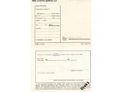 Poštovní formulář Doručenka tuzemsko 11-061 (II-1976)