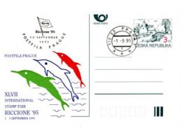 Riccione Stamp Fair, Postfila Prague 1995, CDV A8 PR
