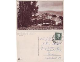 Lázně Gräfenberk, Priessnitzovo sanatorium 1934, pohlednice 
