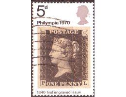 Velká Británie 1967 Výstava Philympia, Black penny, první zn