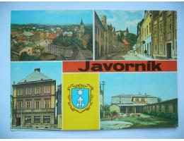 Javorník o. Šumperk celk. pohled hotel Praha restaurace 1974