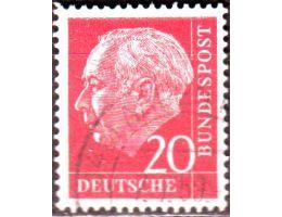 BRD 1954 Prezident Th. Heuss, Michel č.185 raz.