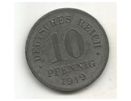 Německo císařství 10 pfennig 1919 Zn (17) 12.87