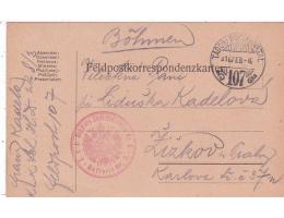 FELDPOST OD VOJÁKA=DO ŽIŽKOV PRAHA=rok1916*c9702