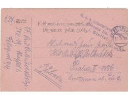 FELDPOST OD VOJÁKA=DO PRAHA=rok1916*c9731