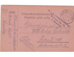 FELDPOST OD VOJÁKA=DO PRAHA=rok1916*c9735