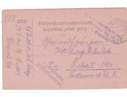 FELDPOST OD VOJÁKA=DO PRAHA=rok1916*c9737