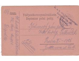 FELDPOST OD VOJÁKA=DO PRAHA=rok1916*c9740