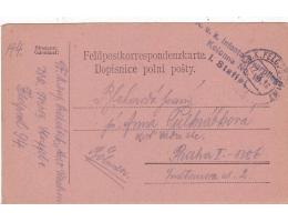 FELDPOST OD VOJÁKA=DO PRAHA=rok1916*c9741