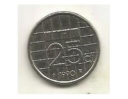 Netherlands 25 cents, 1990 (x)