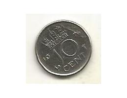 Netherlands 10 cents, 1974 (x)