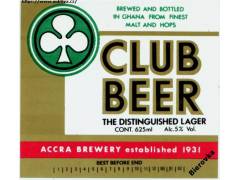 PEMD ETIKETA CLUB BEER pivovar ACCRA GHANY