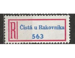 R nálepka Čistá u Rakovníka