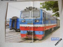 Velký plakát s vietnamskou dieselovou loko D19E-908 *187