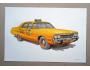 Petr Ptáček: 1973 Plymouth Fury N.Y. Taxi Cab - Litografie