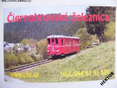Kartička Čiernohronská železnica s motor.vozem M21.0 *158