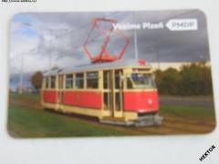 Reklam.kartička tramvaje T1 - Vozíme Plzeň - PMDP *162