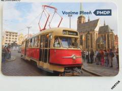 Reklam.kartička tramvaje T2 - Vozíme Plzeň - PMDP *163