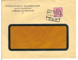 VÝŠKOV /nádražní razítko/CUKROVAR/r1936 /*fa3