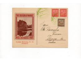 Dopisnice Ústí nad Labem den známky Něm.propag r.1937,O2/455