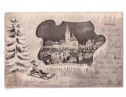 VODŇANY NÁMĚSTÍ KOLÁŽ tlač. r.1901  Nákl. Bělohlávek °53814G