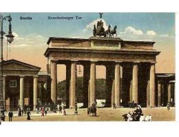 BERLÍN + ULICE=BRANDENBURSKÁ BRÁNA - NĚMECKO  /r.1922?*kb796