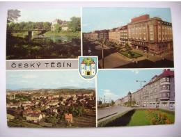 Český Těšín most Míru hotel Piast třída K. Gottwalda 80.léta