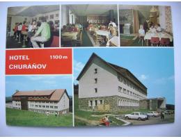 Churáňov hotel bar kavárna jídelna parkoviště 80. léta