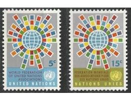 OSN N.Y. **Mi.0163-64 20 let Světové federace sdružení OSN