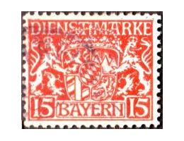 Bavorsko 1916 Znak Bavorska, Michel č. D19 raz.