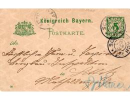 NĚMECKO POSTKARTE KONIGREICH BAYERN 1901