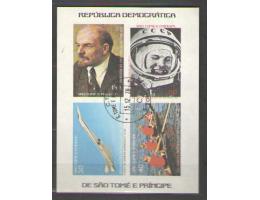 S. Tomé e Príncipe - V, I. Lenin, J. Gagarin..., letadlo