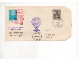 obálka Praga let balonem Příbram-Jince r.1968,O12/254