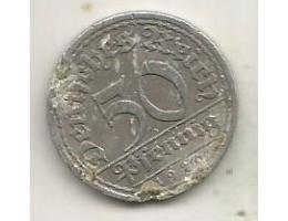 Germany 50 pfennig, 1920 Mintmark A – Berlin (A19)