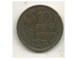 France 10 francs, 1951 W/o mintmark (A19)