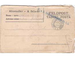 FELDPOST=DOPIS DO ŽAROŠICE=HODONÍN=rok1916*c10487