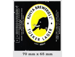 PEMD 1 x ETIKETA 1995 TUSKER LAGER 21 pivovar KEŇA