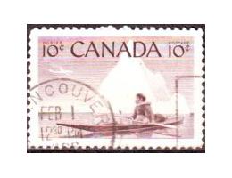 Kanada 1955 Eskymák na kajaku, Michel č.302 raz.