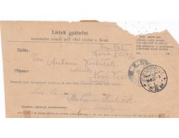 POŠTOVNA  NOVÁ VES=OSLAVANY=BRNO=rok1922*c10555