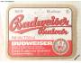 Budweiser - Budvar - export Německo - pivní etiketa 1988