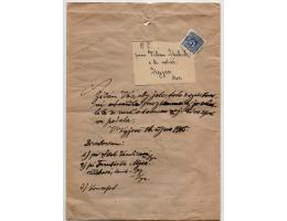 Obálka jako dopis s novinovou zn.adr.Kyjov r.1905 O4/350
