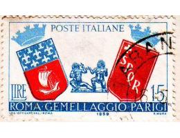 Itálie 1959 Partnerství Řím-Paříž, Michel č.1034 raz.