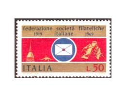 Itálie 1969 Svaz filatelistů, Michel č.1301 **