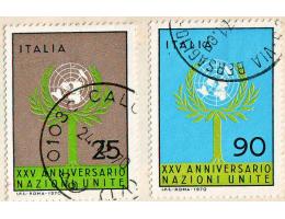 Itálie 1970 25 let OSN, Michel č.1319-20 raz.