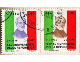 Itálie 1971 25 let italské republiky, vlajka, Michel č.1337-