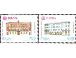 Itálie 1990 Poštovní budovy, Europa CEPT, Michel č.2150-1 **