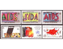OSN 1990 AIDS, Michel č.USA 598-9, Švýc.184-5, Rak. 100-1 **