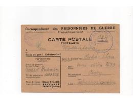 dopisnice ze zajetí z Francie r.1945,O6/339