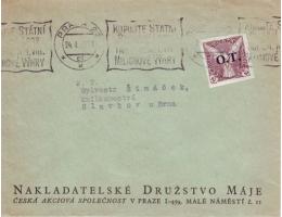 1934 Obchodní tiskopis se zn. OT1 SPR Praha 25 Kupujte státn